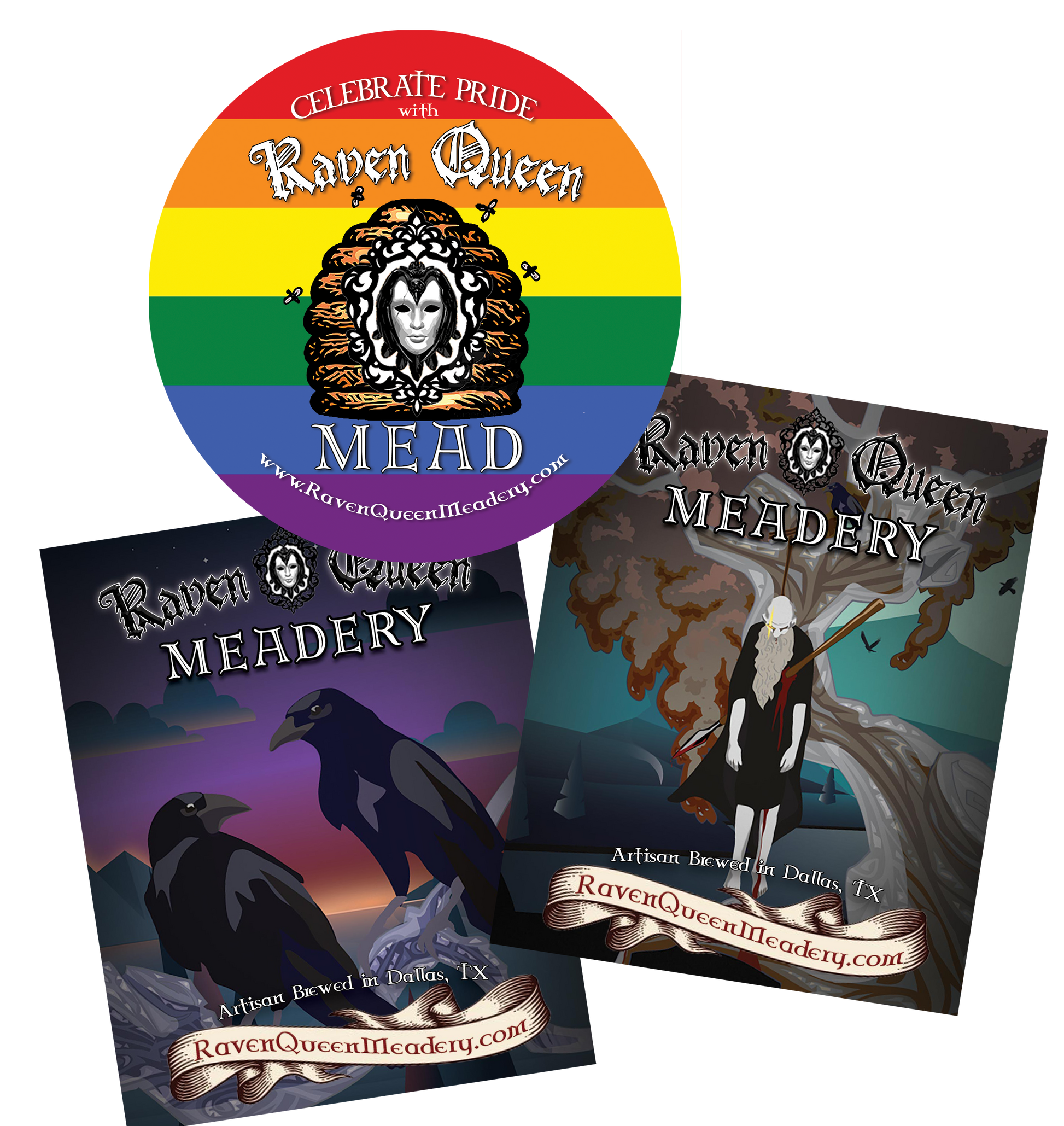 Raven Queen Pride Sticker Pack – ravenqueenmeadery